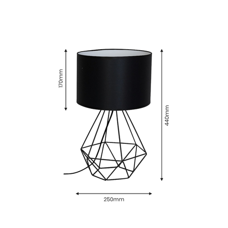Milagro Lampka nocna BASKET BLACK 1xE27 MLP7201 CZARNY