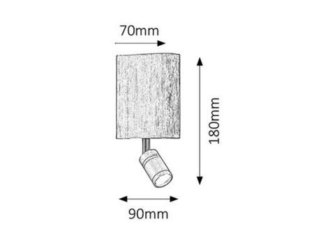 Kinkiet Rabalux Benett 6540 szczotkowane aluminium