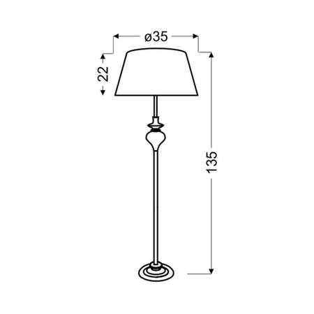 Lampa podłogowa Candellux Gillenia srebrna