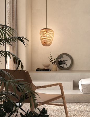 Lampa wisząca KABAS naturalny ø30cm 1xE27