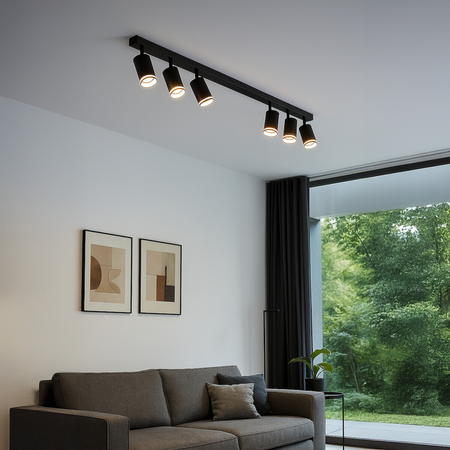 Milagro Oprawa Pipe Ring Spot Czarny 6xGU10 ML2075 CZARNY