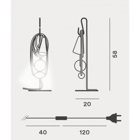 Lampa stołowa Foscarini 289001-06 Filo