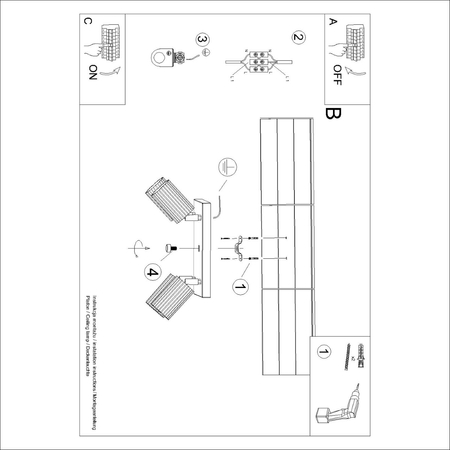 Sollux Lighting Plafon KARBON 4 beżowy SL.1602