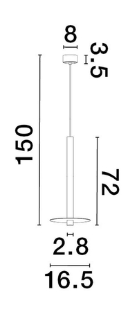 Lampa wisząca Luces Exclusivas BALA - czarny LE43235