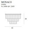 Plafon Maxlight MONACOC09 C0205 złoty