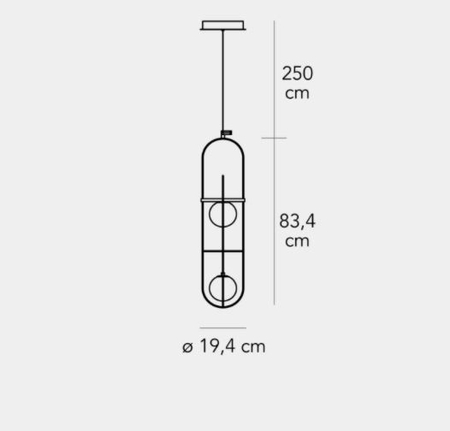 Lampa wisząca LED Fontana Arte F440485550NBLE Setareh