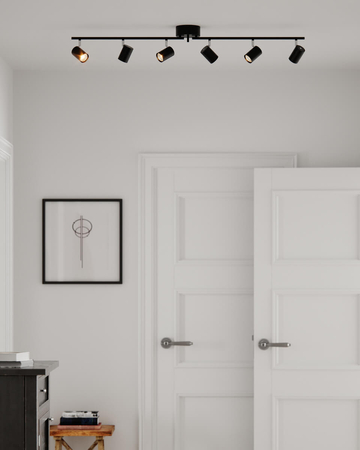 Lampa sufitowa By Rydens Correct 4202100-4002 6-lights czarny matowy