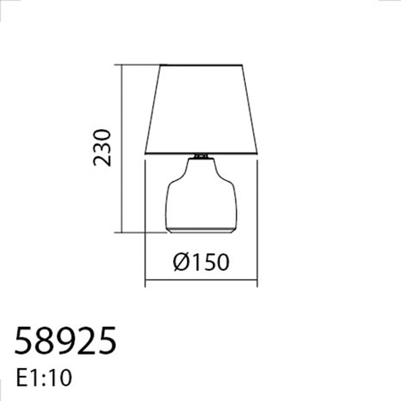 Lampa stołowa CLOE zielony E14 abażur zielony, ceramiczna