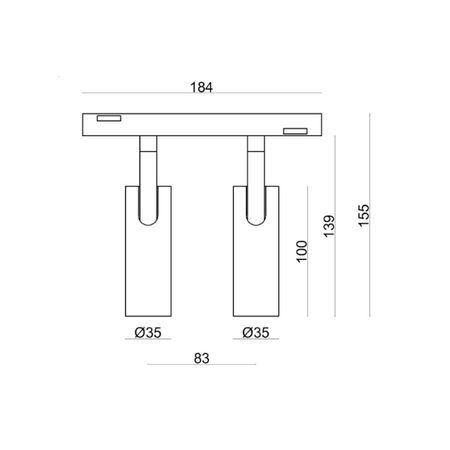 Oprawa szynowa Abigali LWQ-M01 Magneto (48V, ściemnianie 1-10V) 7W 3000K CRI>90