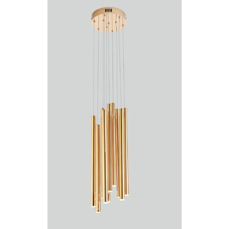 MAXLIGHT P0524D LAMPA WISZĄCA ORGANIC 10x ZŁOTO SZCZOTKOWANE MAŁA ŚCIEMNIALNA