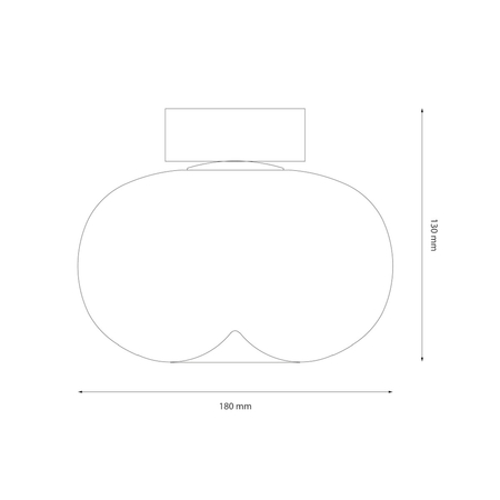 Milagro Lampa sufitowa VASO SMOKED 4W ML1409 CZARNY