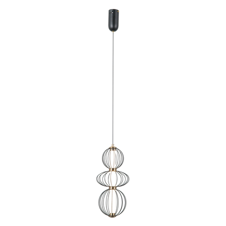 Lampa wisząca Italux Rabel PND-344221-3V-BK Czarny mat