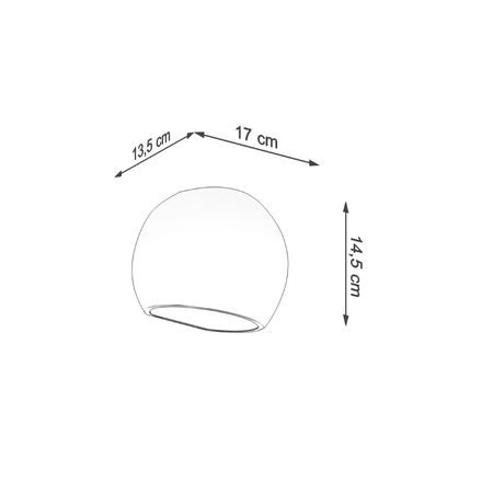 Sollux Lighting Kinkiet lakierowany GLOBE biały połysk SL.1026
