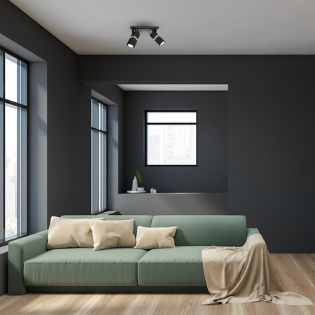 Milagro Lampa sufitowa VIDAR BLACK 2xGU10 MLP5401 CZARNY