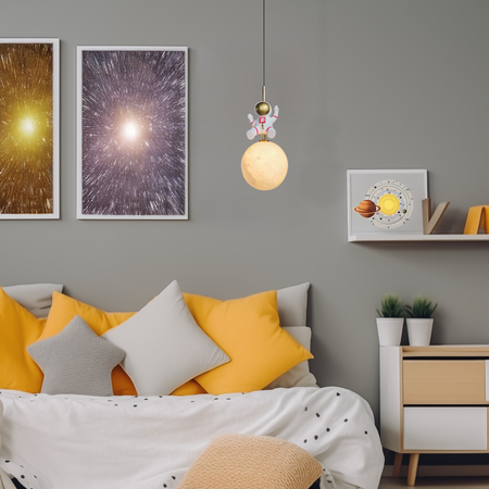 Milagro Lampa wisząca Astronauta ML1721 BIAŁY + ZŁOTY