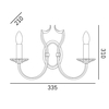 Cosmo Light Kinkiet RIGA W02779CH-WH