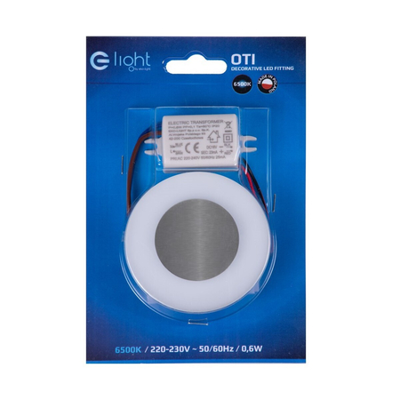Eko-Light Oczko OTI Barwa Zimna 6500K EKS1085 BIAŁY / SREBRNY