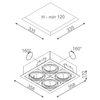 Lampa wpuszczana AQForm Squares 111 x 4 Sq 230V Recessed Biały Struktura