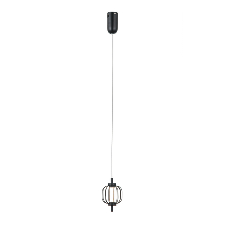 Lampa wisząca Italux Pedro PND-34405-1-BK Czarny mat, chrom