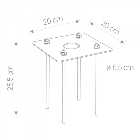 Zestaw montażowy lampy Pathway Fundation Nowodvorski 8795 Kit