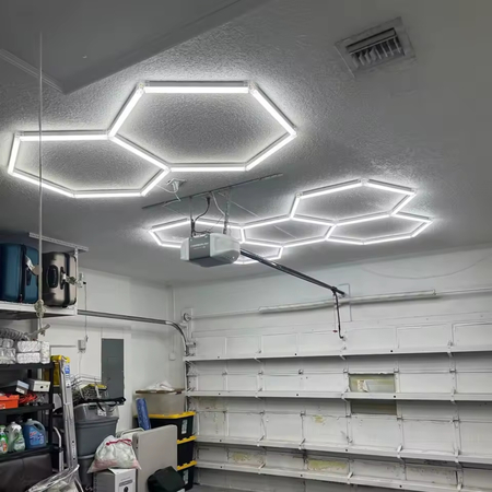 Lampa LED Hexagon Blaupunkt 151W geometryczny panel sufitowy led 4000K CRI90 w kształcie plastra miodu