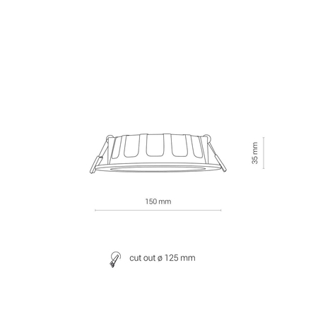 Oczko wpuszczane CL KOS LED 10W Nowodvorski 8780 biały