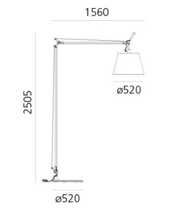 Lampa podłogowa Artemide 0510010A Tolomeo Maxi LED