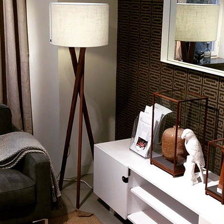 Lampa podłogowa By Rydens 4100020-6003 Vega Orzech H160 cm