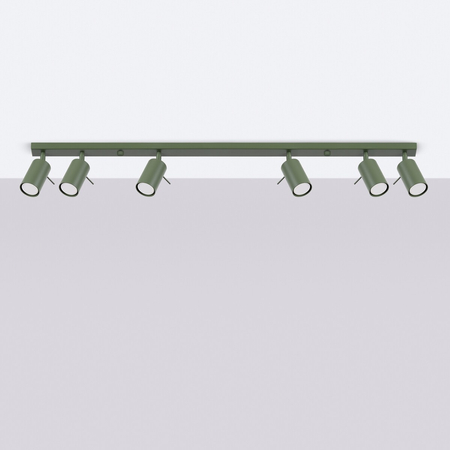 Sollux Lighting Plafon RING 6L zielony oliwkowy SL.1505