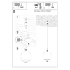 Sollux Lighting Lampa wisząca BALL biała SL.0256