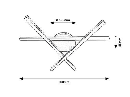 Lampa sufitowa Rabalux Svetlana 3514 czarny matowy