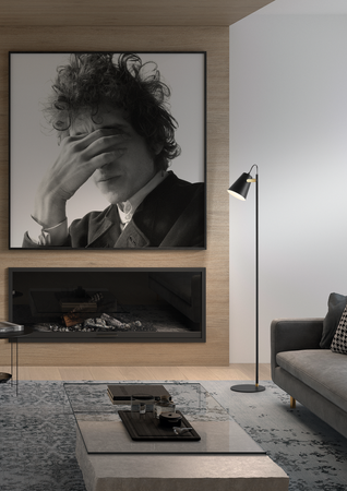 Lampa podłogowa KAI czarny E27