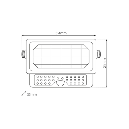 Eko-Light Naświetlacz Solarny Epad 10W 1150lm 4000K EKO9083 CZARNY