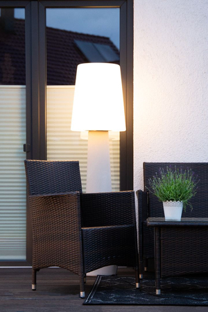 Lampa solarna No.1 zewnętrzna ogrodowa przenośna 2900K Biała ciepła 160cm, piaskowy 32565S