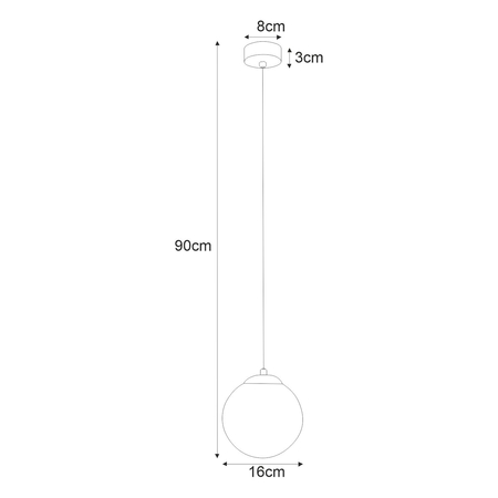 Lampa wisząca ISLA Kaja K-4911 biały/czarny
