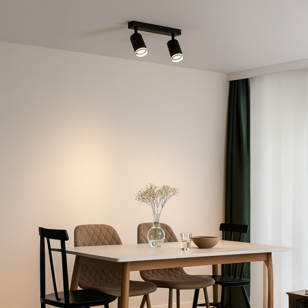 Milagro Oprawa Pipe Ring Spot Czarny 2xGU10 ML2069 CZARNY