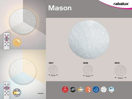 Lampa sufitowa Rabalux Mason 1509 biały