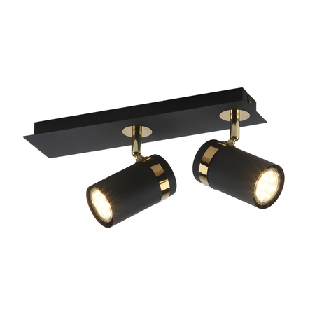 Spot Italux SPL-2031-2 Czarny mat, złoty chrom