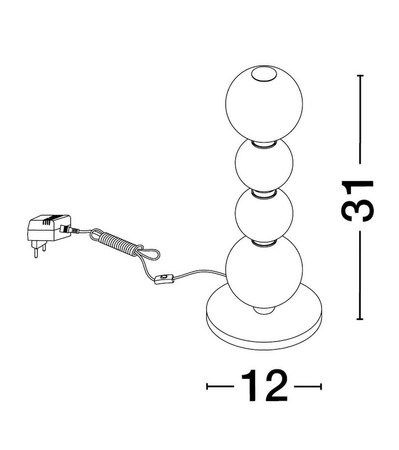 Lampa stołowa Luces Exclusivas ADAN - złoty LE43216