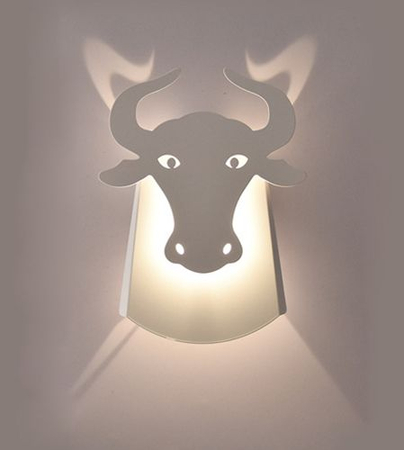 Lampa ścienna LED Byk Abigali Bull Biała