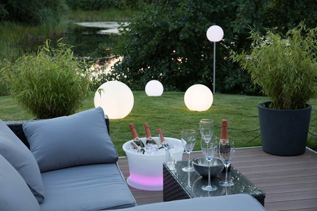 Kula LED Lampa zewnętrzna ogrodowa E27 Ø30 32416W biały