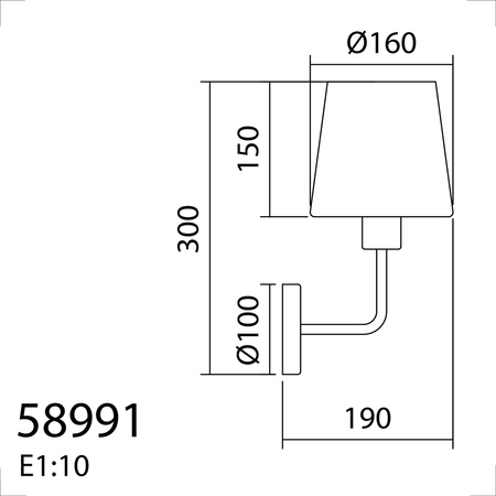 Lampa ścienna DEKO chrom matowy E27 szklany klosz
