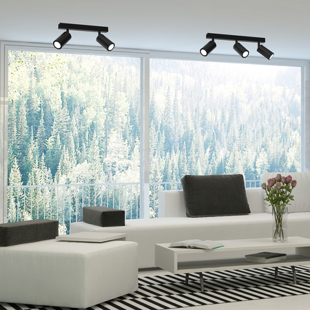 Milagro Lampa sufitowa HUDSON BLACK 3xGU10 MLP8796 CZARNY