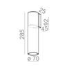 Kinkiet AQForm Modern Glass Tube P LED 230V Wall Czarny Struktura