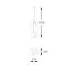 Lampa wisząca Zuma Line 1195 OMI LAMPA WISZĄCA ZŁOTY