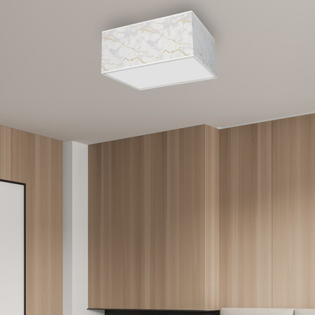 Milagro Lampa sufitowa Senso kwadrat 2xE27 Biały/Złoty MLP7303 Biel / Złoto