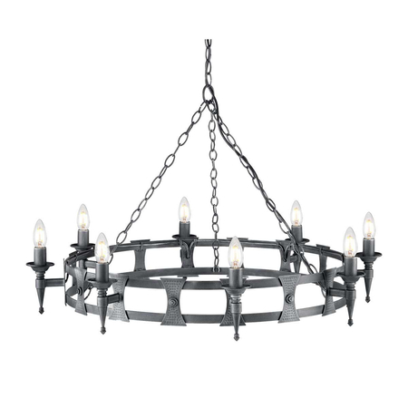Żyrandol Elstead Lighting Saxon patyna SAX8-BLK-SIL