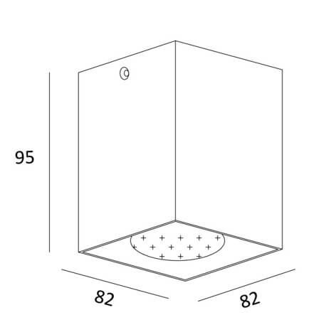 Spot Zuma Line 50475-CH Square Spot