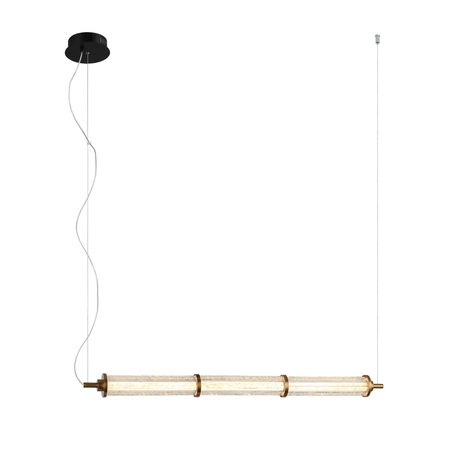 Lampa wisząca Italux Sanpo PND-26384-3-GD-CL Czarny, przezroczysty