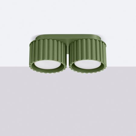 Sollux Lighting Plafon AURA 2 zielony oliwkowy Gx53 SL.1798